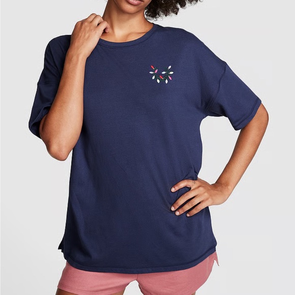 PINK VICTORIA'S SECRET COTTON OVERSIZED SLEEP
SHIRT M - Picture 3 of 11